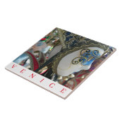 Carreau Carnaval de Venise Masque céramique (Côté)