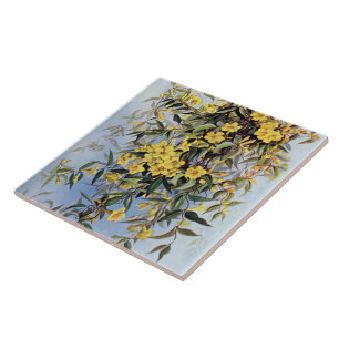 Carreau Carolina vintage Jessamine Fleurs Jaunes Floral
