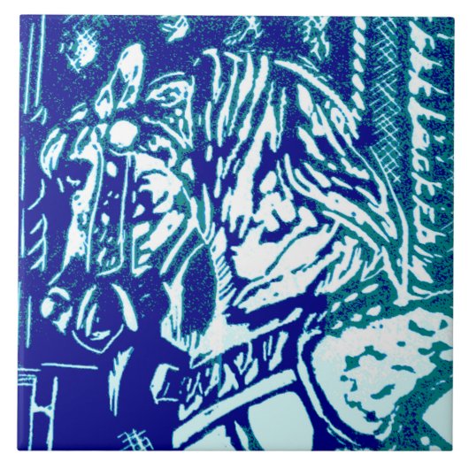 Carreau Carousel Horse Blues (Devant)