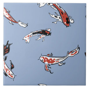 Carreau Carpe de poisson Motif Koi Carp