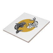 Carreau Carpes japonaises Golden Sun Koi (Côté)