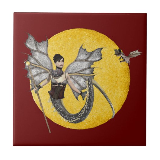 Carreau Carre de Déesse Dragon (Devant)