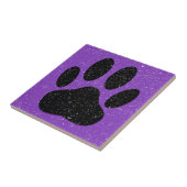 Carreau Carré d'empreintes digitales de chien en détresse  (Côté)