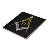 Carreau Carré et boussole tirés par la main (Côté)