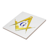 Carreau Carré et boussoles bleus de loge (Côté)