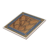 Carreau Carré gothique médiéval avec la frontière celtique (Côté)