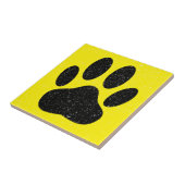 Carreau Carré Jaune Distesse Pawprint Chien (Côté)