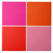 Carreau Carré rose et orange (Devant)