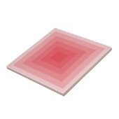 Carreau Carré rouge géométrique (Côté)