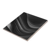 Carreau "Carreaux Abstraits en céramique noire et blanche" (Côté)