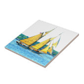 Carreau carrelage à voile de goélette (Côté)