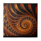 Carreau Carrelage Abstrait en céramique fractale dorée - O (Devant)