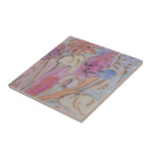 Carreau Carrelage Abstrait en céramique Pastel Floral (Côté)