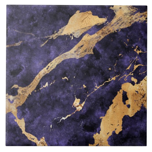 Carreau Carrelage Abstrait en or violet - Élégant Accentua (Devant)