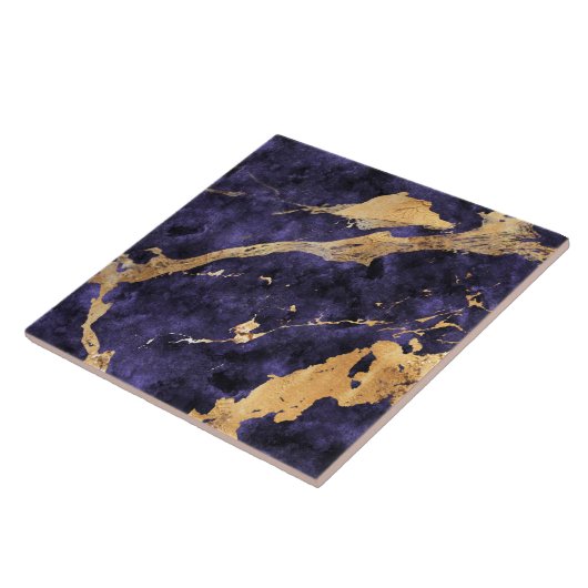 Carreau Carrelage Abstrait en or violet - Élégant Accentua (Côté)