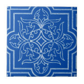 Carreau Carrelage Art nouveau bleu cobalt (Devant)