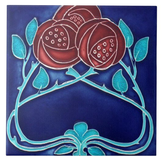 Carreau Carrelage Art nouveau cheminée décorative (Devant)