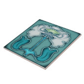 Carreau Carrelage Art nouveau cheminée décorative (Côté)