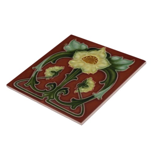 Carreau Carrelage Art nouveau cheminée décorative (Côté)