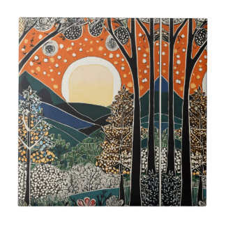 Carreau Carrelage Art Nouveau Forêt"