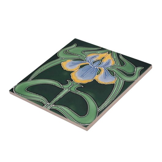 Carreau Carrelage - Art Nouveau Iris (Côté)