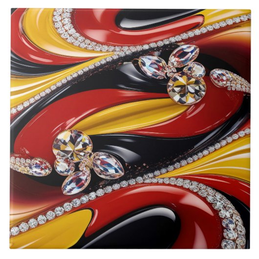 Carreau Carrelage aux couleurs belges design moderne (Devant)