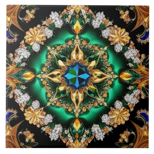 Carreau Carrelage aux couleurs brésiliennes design moderne (Devant)