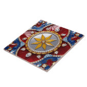 Carreau Carrelage aux couleurs colombiennes design moderne (Côté)