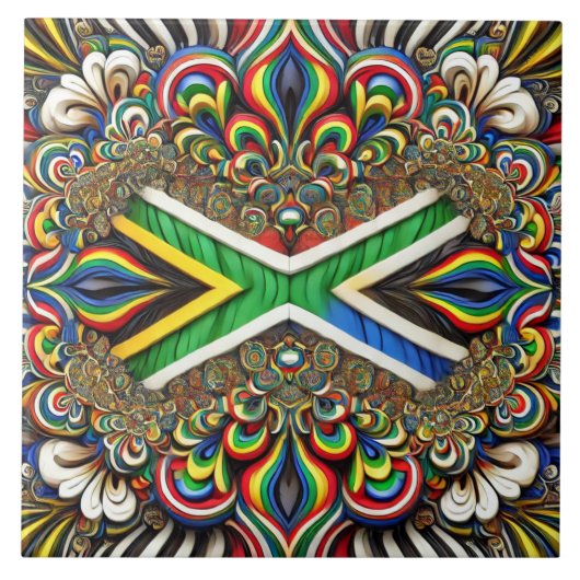 Carreau Carrelage aux couleurs sud-africaines design moder (Devant)