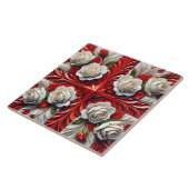 Carreau Carrelage avec design Rose anglais (Côté)