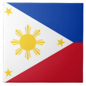 Carreau Carrelage avec drapeau des Philippines (Devant)