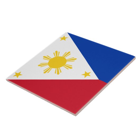Carreau Carrelage avec drapeau des Philippines (Côté)