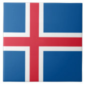 Carreau Carrelage avec drapeau d'Islande (Devant)
