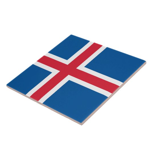 Carreau Carrelage avec drapeau d'Islande (Côté)