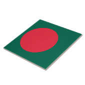 Carreau Carrelage avec drapeau du Bangladesh (Côté)