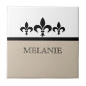 Carreau Carrelage Beige Swanto Fleur De Lis (Devant)