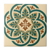 Carreau carrelage blanc et or classique (Devant)