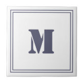 Carreau Carrelage blanc monogramme (Devant)