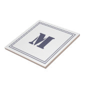 Carreau Carrelage blanc monogramme (Côté)