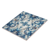 Carreau Carrelage bleu et blanc (Côté)