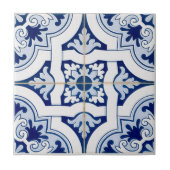 Carreau Carrelage bleu et blanc classique (Devant)