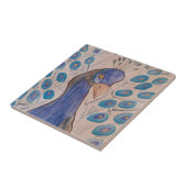 Carreau Carrelage bleu Peacock (Côté)