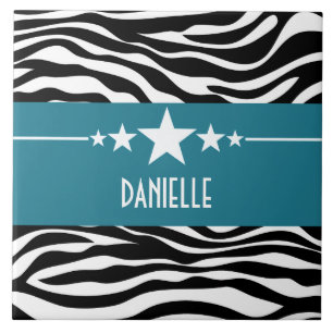 Carreau Carrelage bleu Sassy Star Zebra