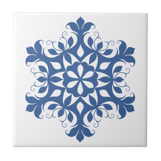 Carreau Carrelage bleu Snowflake (Devant)
