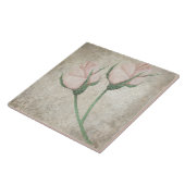 Carreau Carrelage botanique vieilli - Aqua et Bone V4 (Côté)