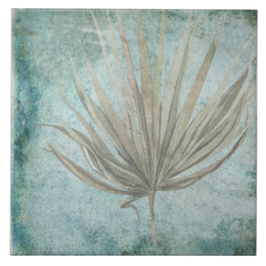 Carreau Carrelage botanique vieilli - Aqua et Os V1 (Devant)