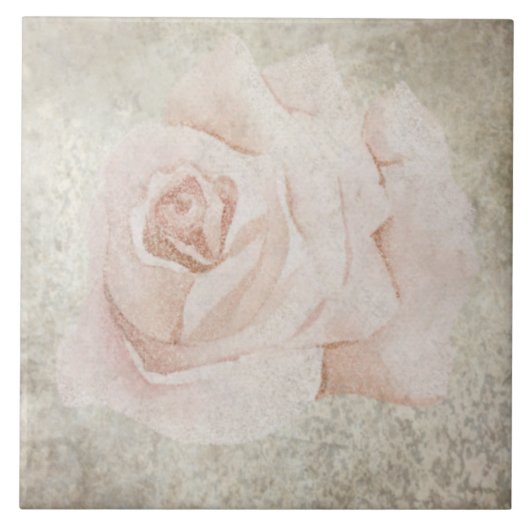 Carreau Carrelage botanique vieilli - Aqua et os V7 (Devant)