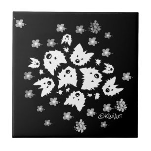 Carreau Carrelage Bouquet Westie