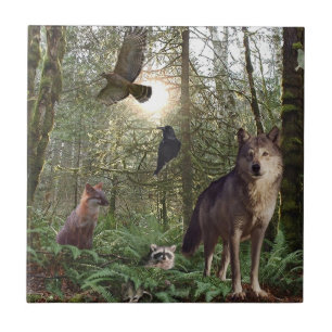 Carreau Carrelage cadeau pour animaux de forêt