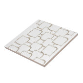 Carreau Carrelage céramique Beige Carrés Abstraits (Côté)